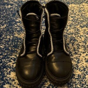 Stylish Black Women's Combat Boots